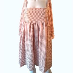 Altar'd State Pink Gingham Dress Size Large